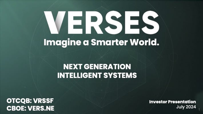 VERSES AI INVESTOR DECK JULY 2024