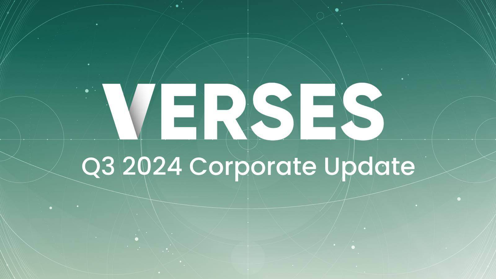 VERSES Provides Q3 2024 Corporate Update